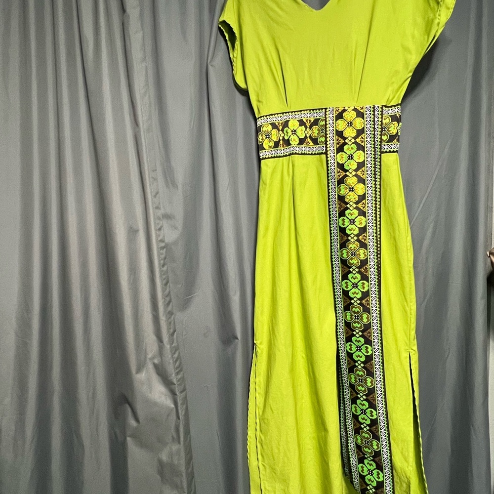 Boulevard Nights by Bettie Page Vibrant Green Embroidered Dress